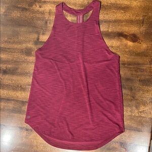 Athleta Maroon Racerback Athletic Tank Top